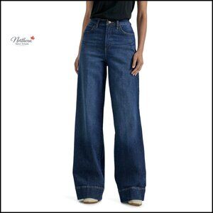 High Rise Stretch Denim Trouser Jeans, Relaxed Fit, 30" Inseam